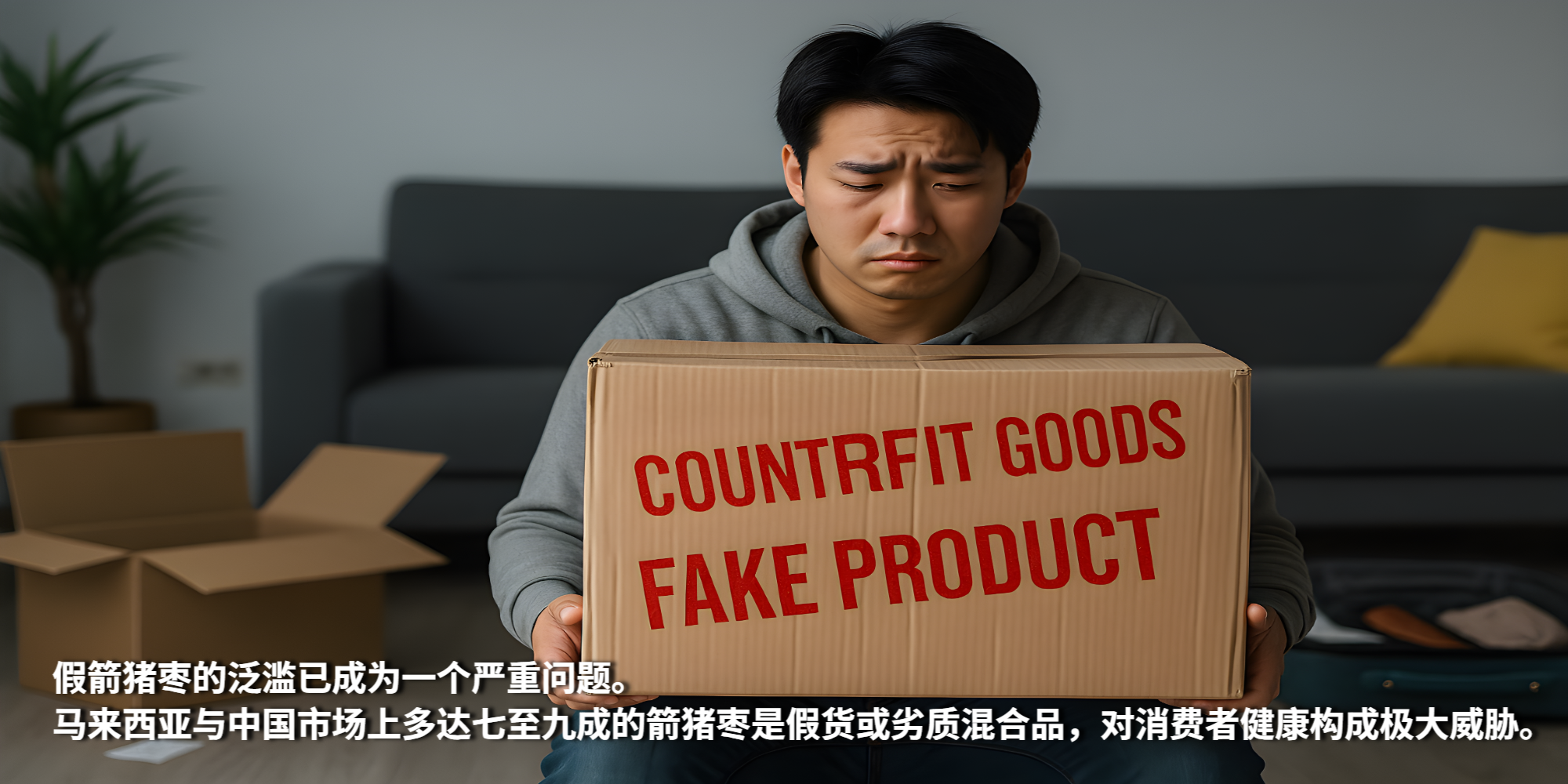 一个网购到假货的人，图片里写了箭猪枣辨别真假指南