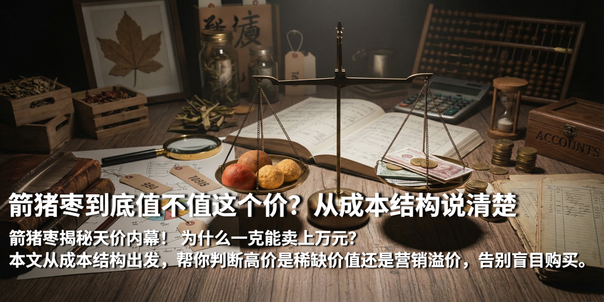 箭猪枣成本结构用图片表达，有一些文字在表达箭猪枣成本问题。