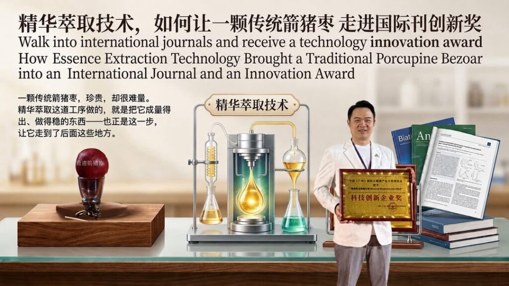 How Essence Extraction Technology Brought a Traditional Porcupine Bezoar into an International Journal and an Innovation Award